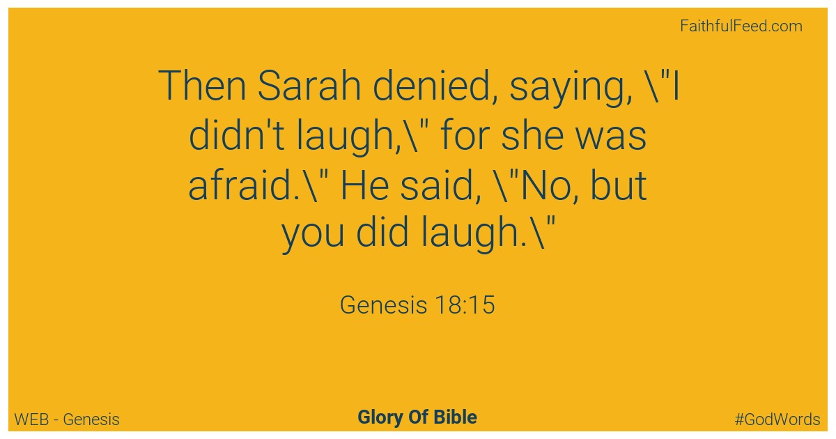 Genesis 18:15 - Web