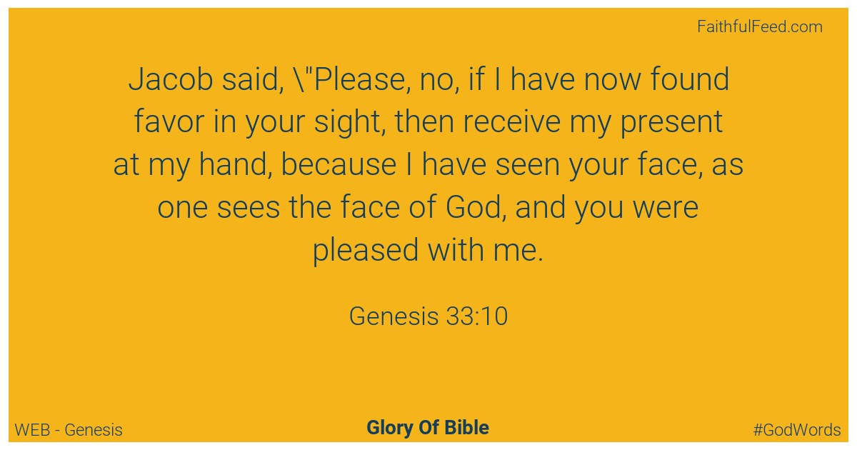 Genesis 33:10 - Web