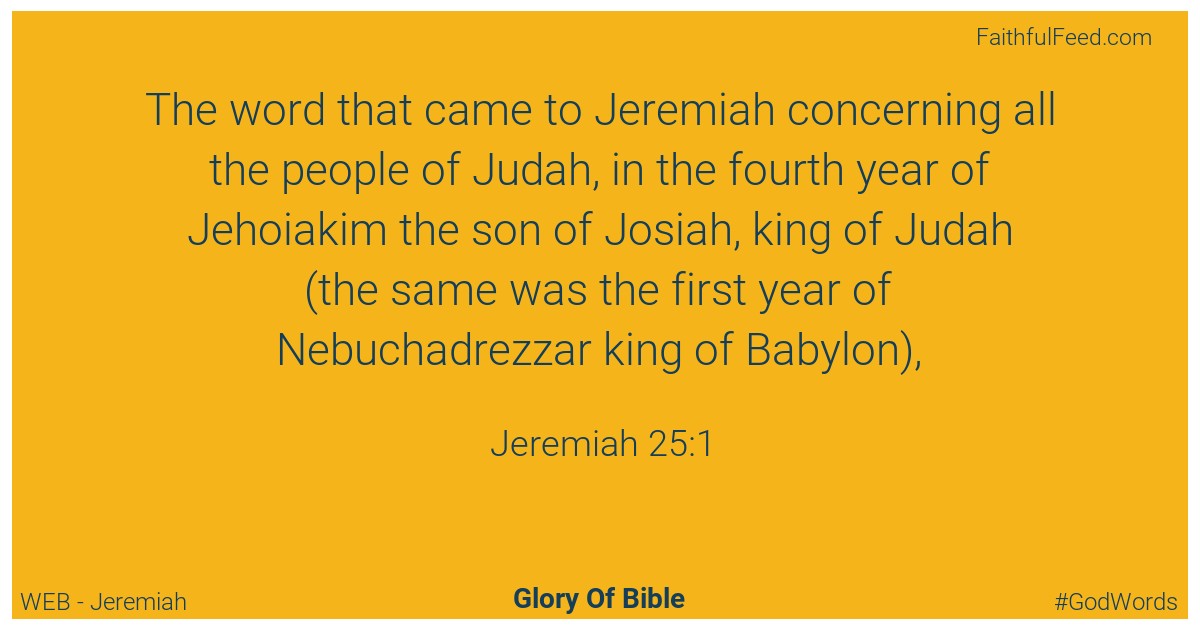 Jeremiah 25:1 - Web