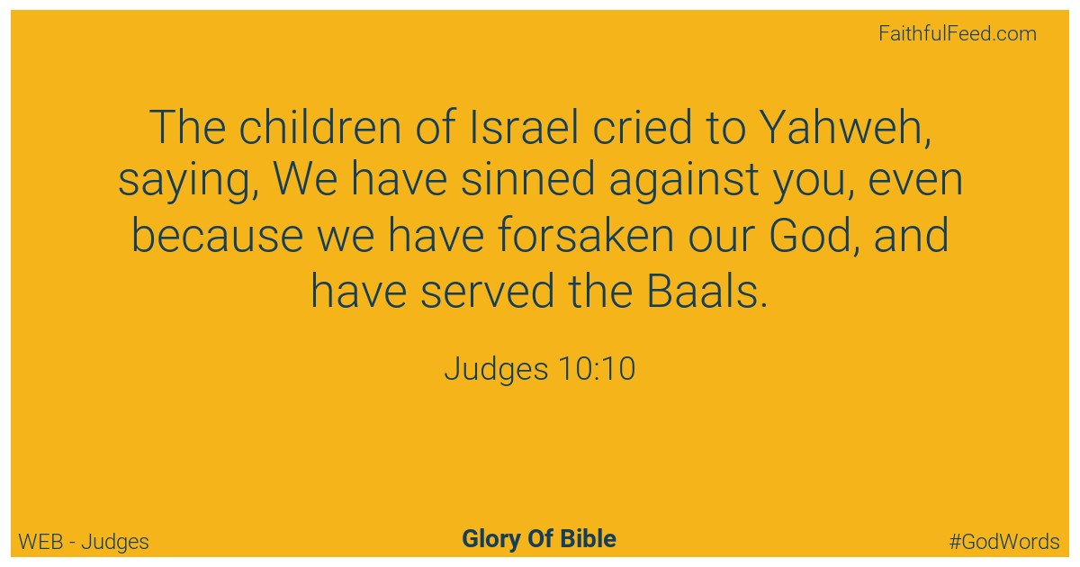 Judges 10:10 - Web