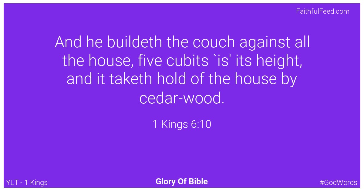 1-kings 6:10 - Ylt