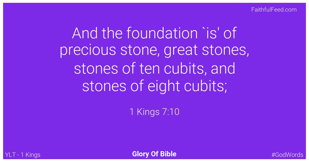 1-kings 7:10 - Ylt