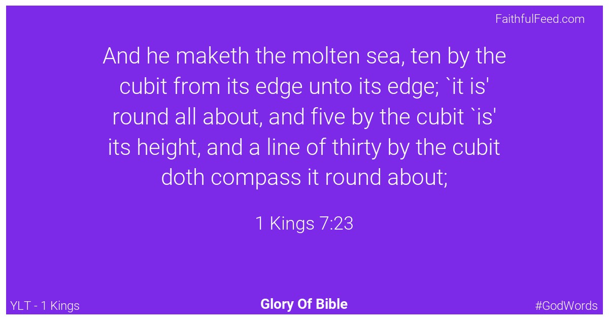 1-kings 7:23 - Ylt