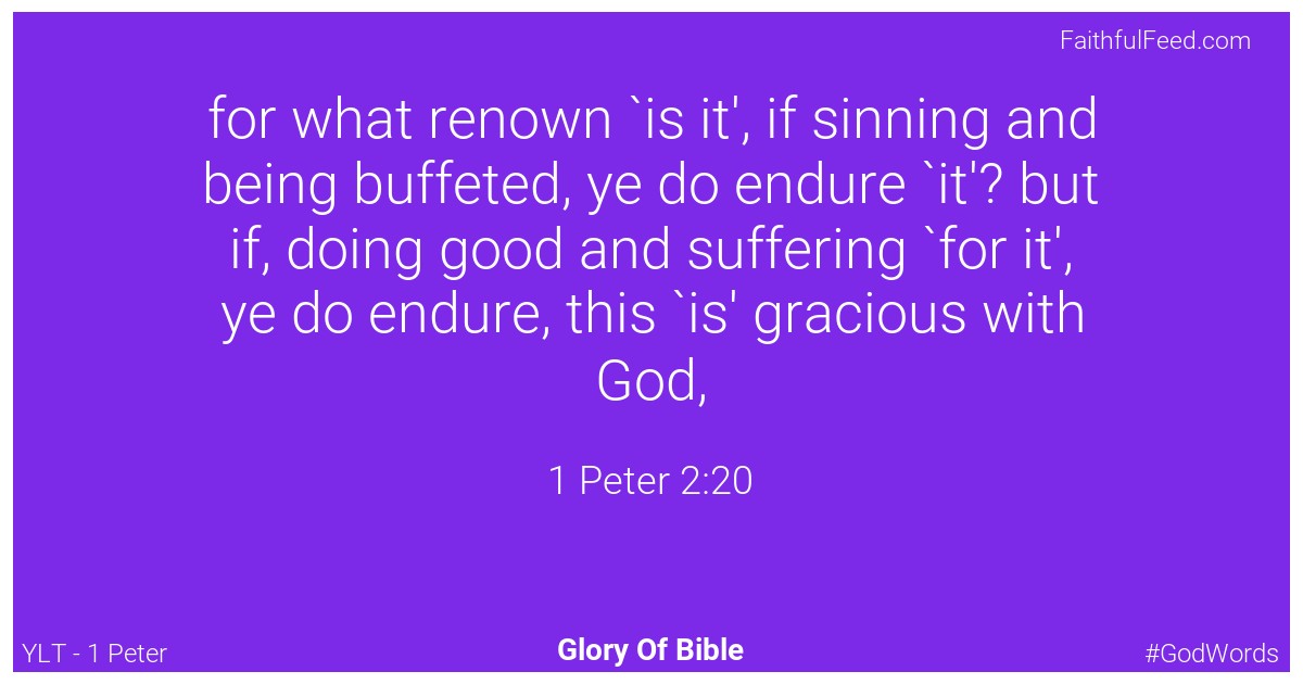 1-peter 2:20 - Ylt