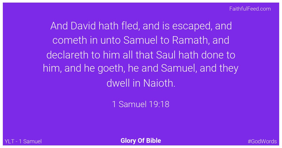 1-samuel 19:18 - Ylt