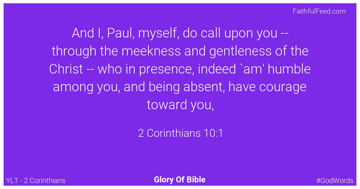 2-corinthians 10:1 - Ylt