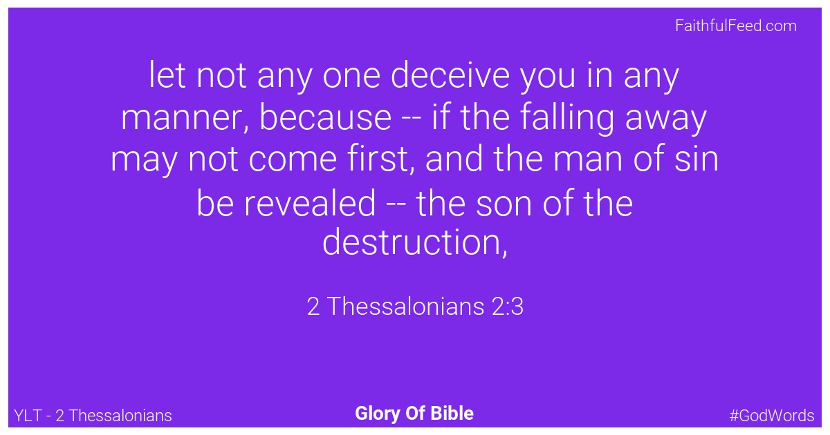 2-thessalonians 2:3 - Ylt