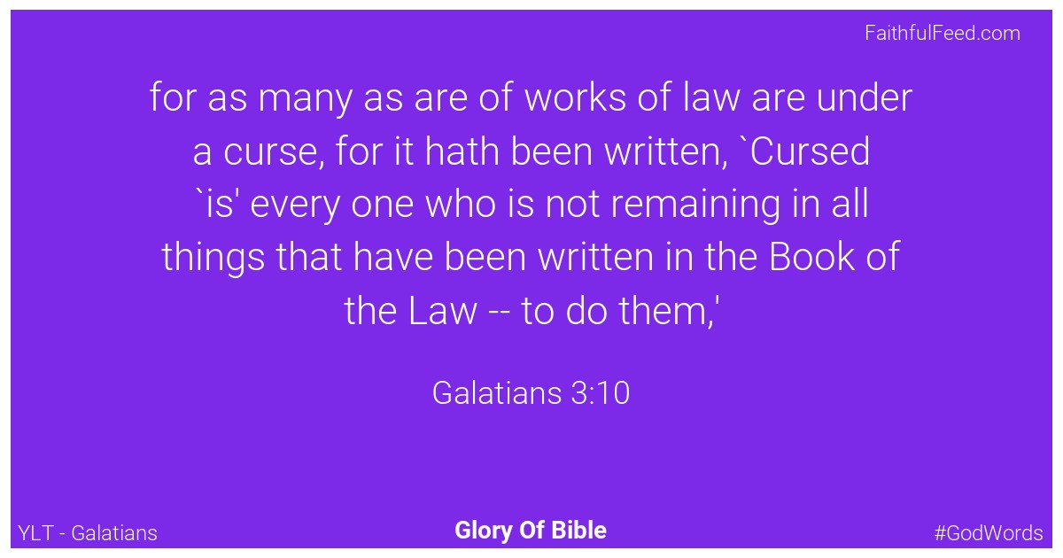 Galatians 3:10 - Ylt
