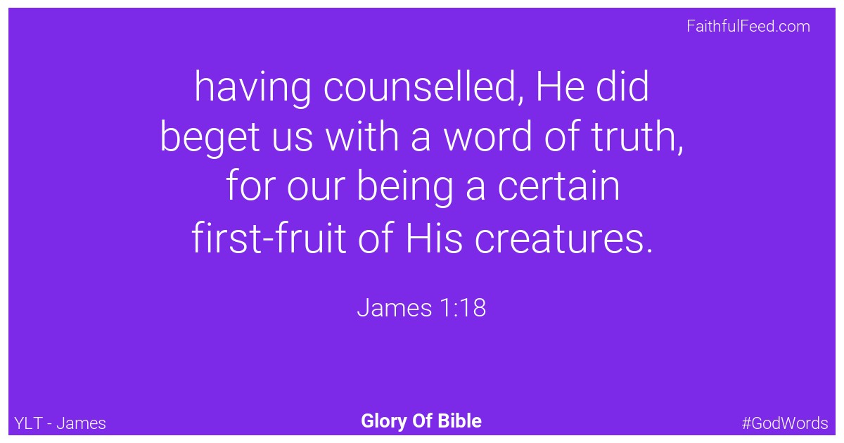 James 1:18 - Ylt