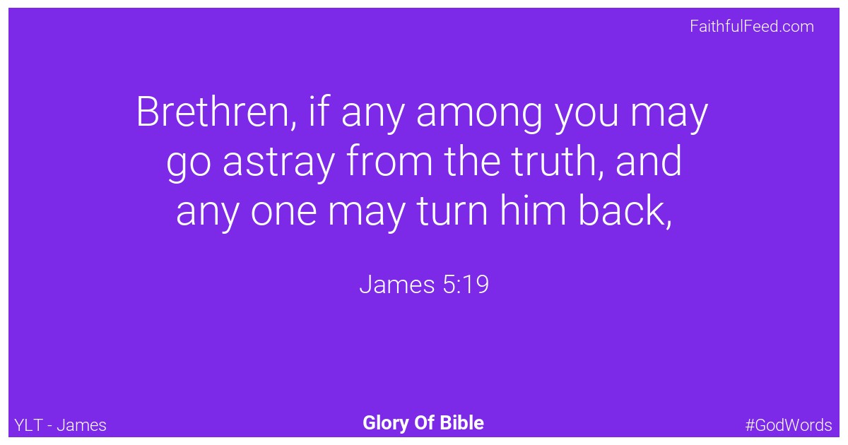 James 5:19 - Ylt