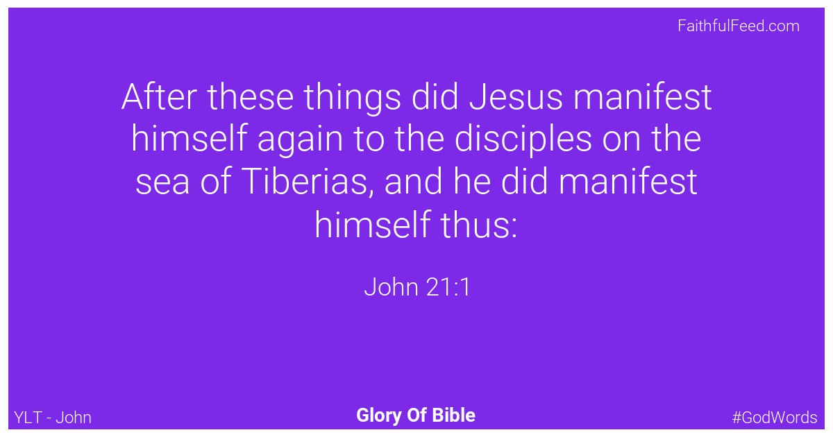 John 21:1 - Ylt