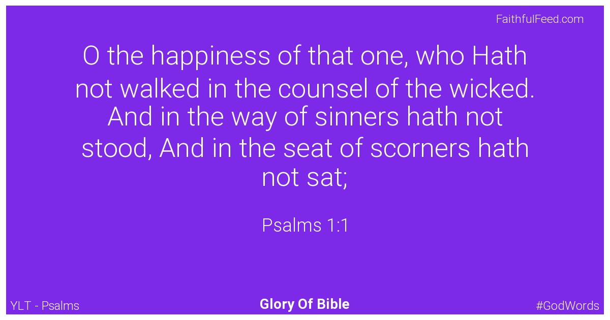 Psalms 1:1 - Ylt